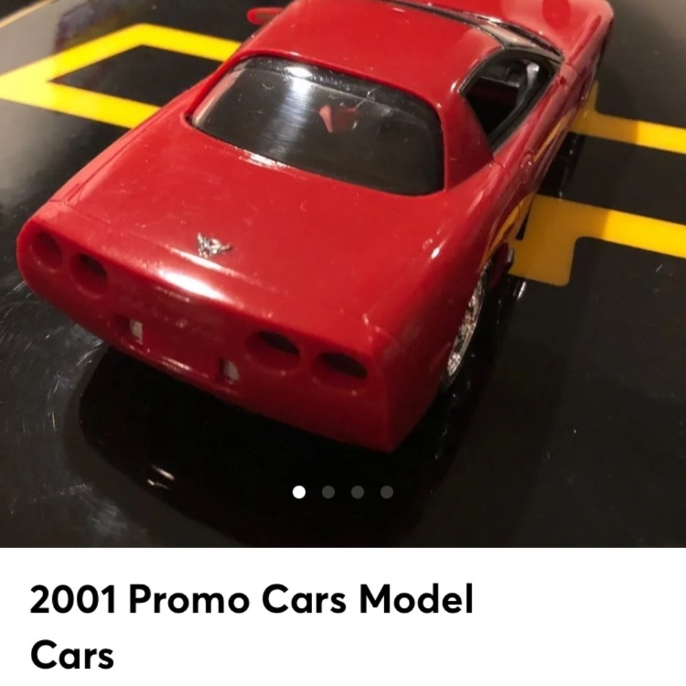 2001 plastic red corvette promo car